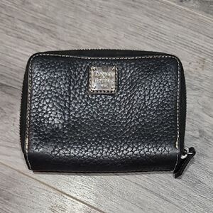 Dooney & Bourke BLK Pebbled Leather Mini Wallet